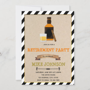 Wine and cigar theme party invitation