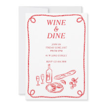 Wine and Dine Summer Party Invitation
