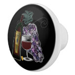 Wine And Grapes Ceramic Knob at Zazzle
