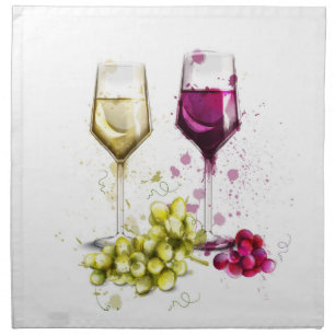 Wine and Grapes Cloth Napkin