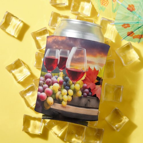 Wine and Grapes Fun Beautiful Cozy Can Cooler