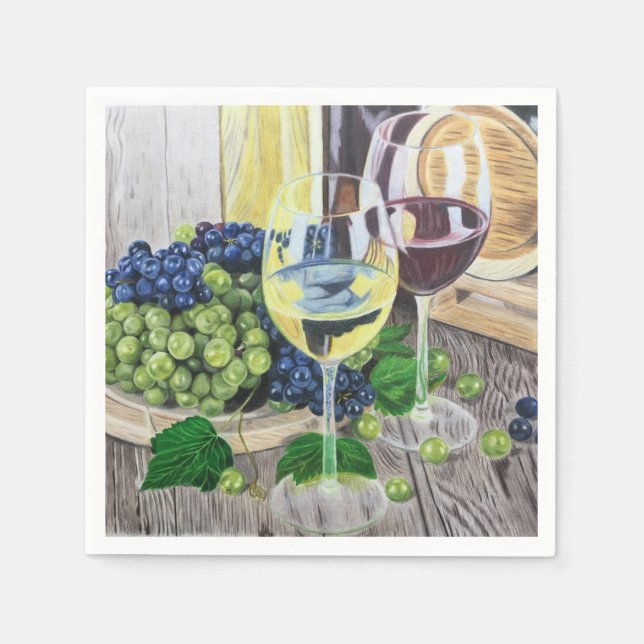 Wine and Grapes Napkins (Front)