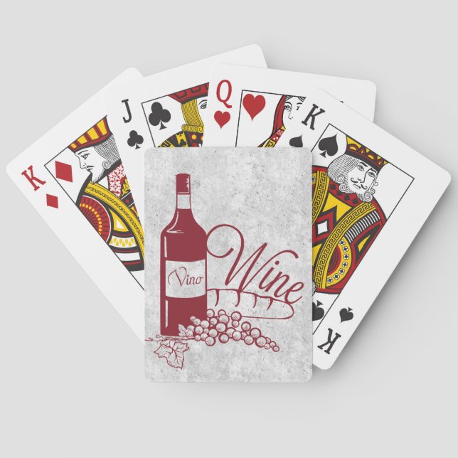 Wine and Grapes Poker Cards (Back)