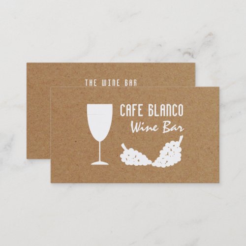 Wine And Grapes Rustic Wine BarWinery Business Card
