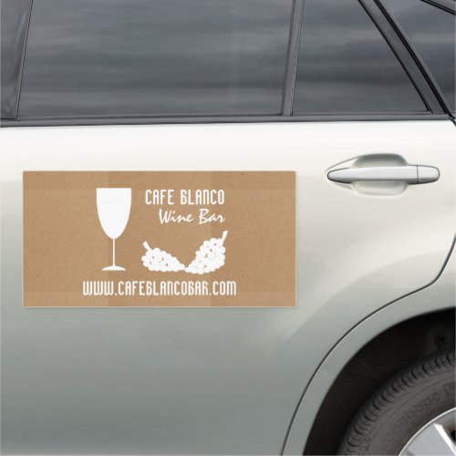 Wine And Grapes Rustic Wine BarWinery Car Magnet