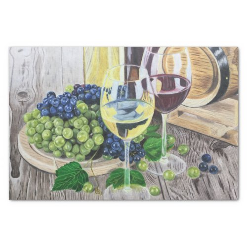 Wine and Grapes Tissue Paper