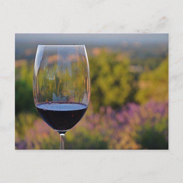Wine and Lavender Post Card (Front)