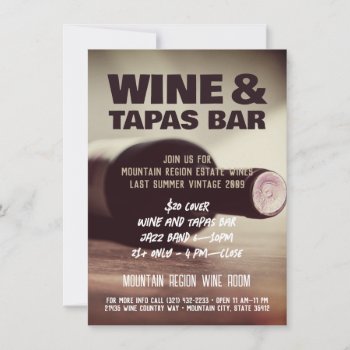 Wine And Music Custom Flyer Invitation by Sweet_Finds at Zazzle
