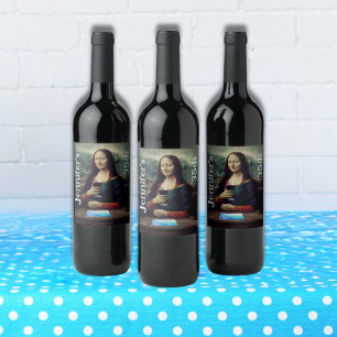 Wine and Paint party birthday celebration 35th Label