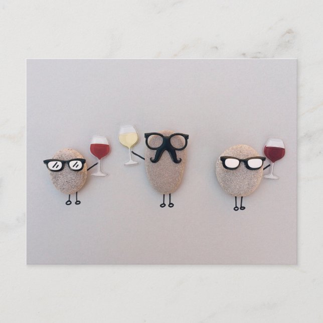 Wine and stones postcard (Front)