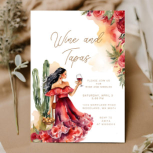 Wine and Tapas Mexican Invitation