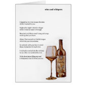 Wine and whispers card with poem (Front)