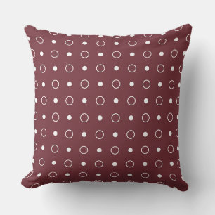 wine and white dots throw pillow