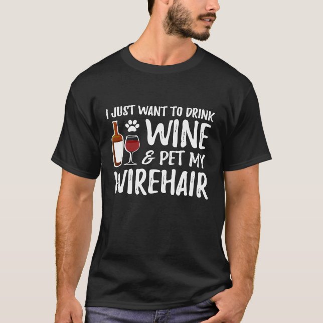 Wine and Wirehair Shirt Funny Cat Mom or Cat Dad I (Front)