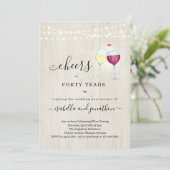 Wine Anniversary Party Invitation (Standing Front)