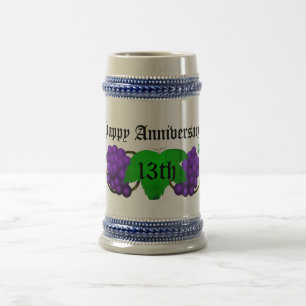 Wine Anniversary Stein 13th