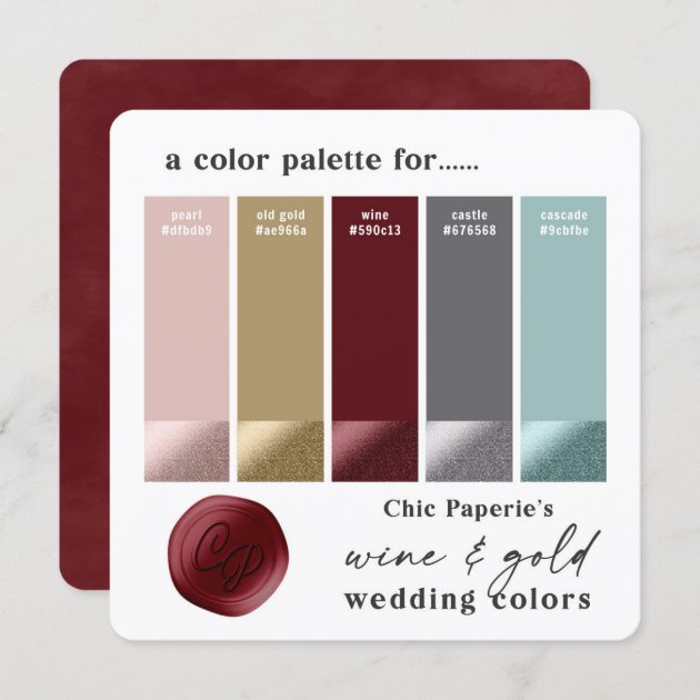 Gold and wine color combination clearance