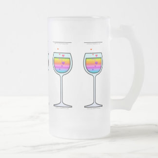 WINE ART FROSTED STEIN