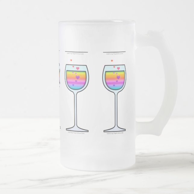 WINE ART FROSTED STEIN (Right)