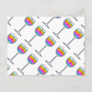 WINE ART POSTCARD