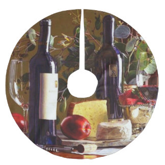 Wine away the hours this holiday! brushed polyester tree skirt