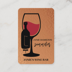 Wine Bar QR Code Scannable Business Card