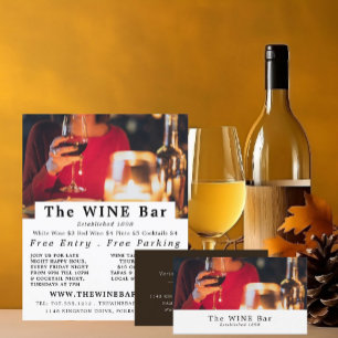Wine Bar Scene, Wine Bar/Winery Business Card