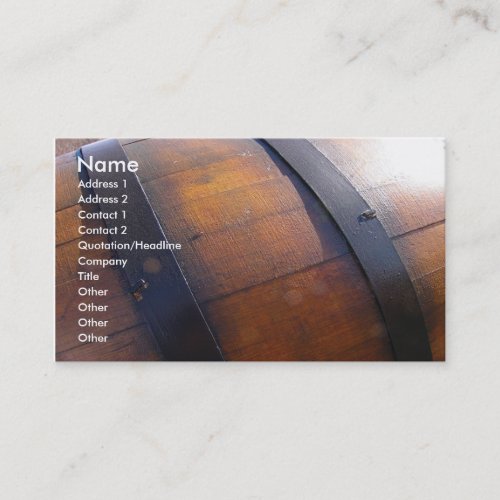 Wine Barrel Business Cards