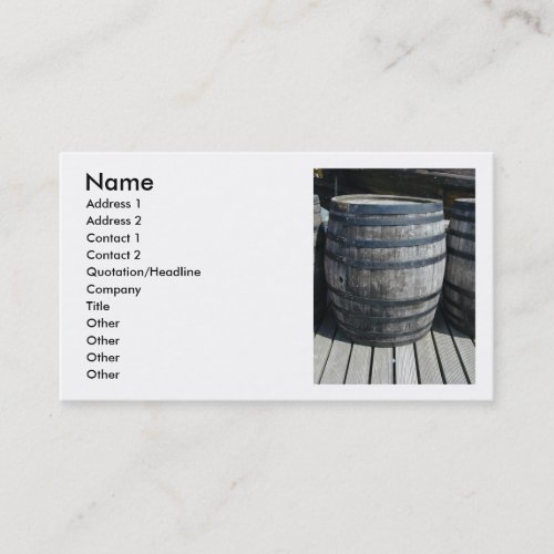 Wine Barrel Business Card Template
