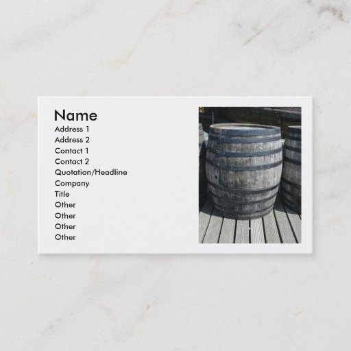 Customizable Wine Barrel Business Card Template