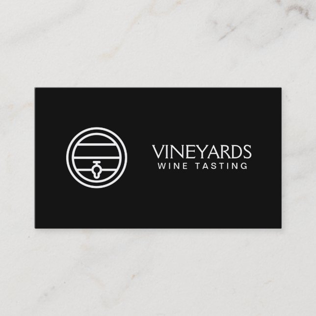 Wine Barrel Business Card (Front)