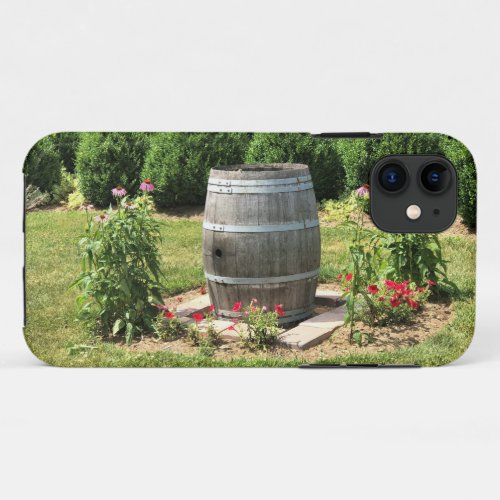 Wine Barrel Garden Decor Chateau Morrisette VA iPhone 11 Case