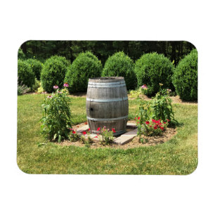 Wine Barrel Garden Decor, Chateau Morrisette, VA Magnet