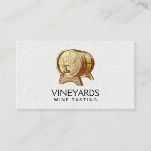 Wine Barrel Sketch Business Card