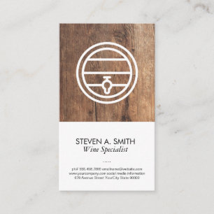 Wine Barrel   Wood Business Card