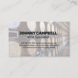Wine Barrels Cellar Collection Business Card