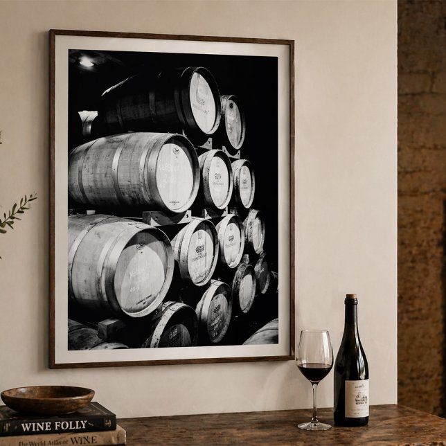 Wine Barrels Cellar Photo Rustic Winery Poster (Creator Uploaded)