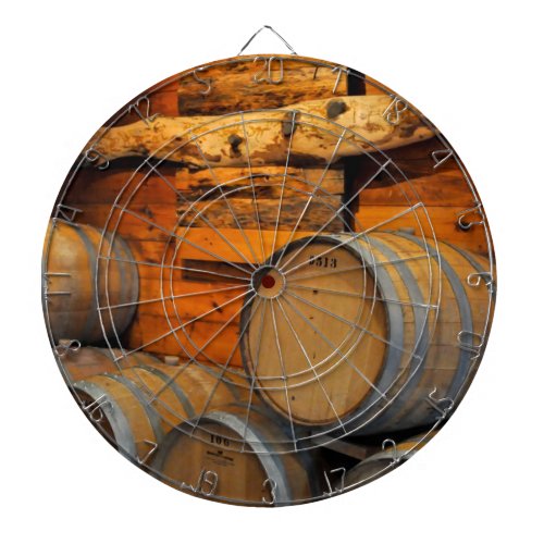 wine barrels dartboard