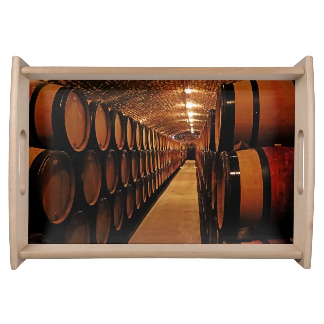 Wine Barrels Serving Tray (Front)