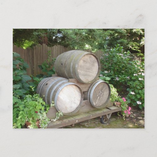 Wine Barrels _ Wine Country Postcard
