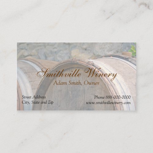 Wine Barrels Business Card