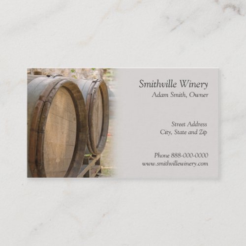 Wine Barrels Business Card