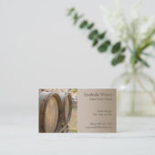 Wine Barrels Winery Business Card (Standing Front)