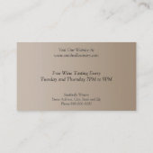 Wine Barrels Winery Business Card (Back)