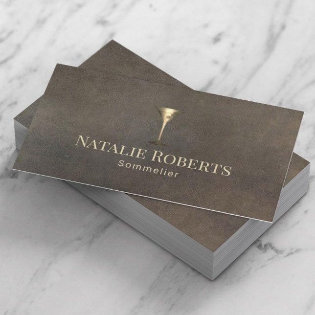 Wine Bartender Sommelier Vintage Business Card (Creator Uploaded)