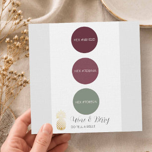 Wine & Berry Wedding Color Palette Invitation