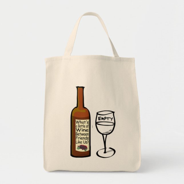 Wine Between Friends Tote Bag (Front)