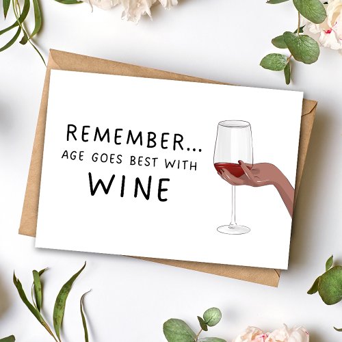 Wine Birthday Card