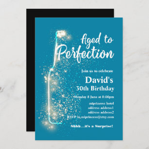 Wine birthday invitation, Aged to Perfection Invitation