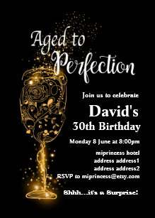 aged to perfection invitations zazzle